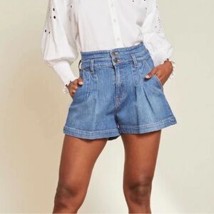 Veronica Beard Jaylen Notch high rise Short in Waterfall size 28 6